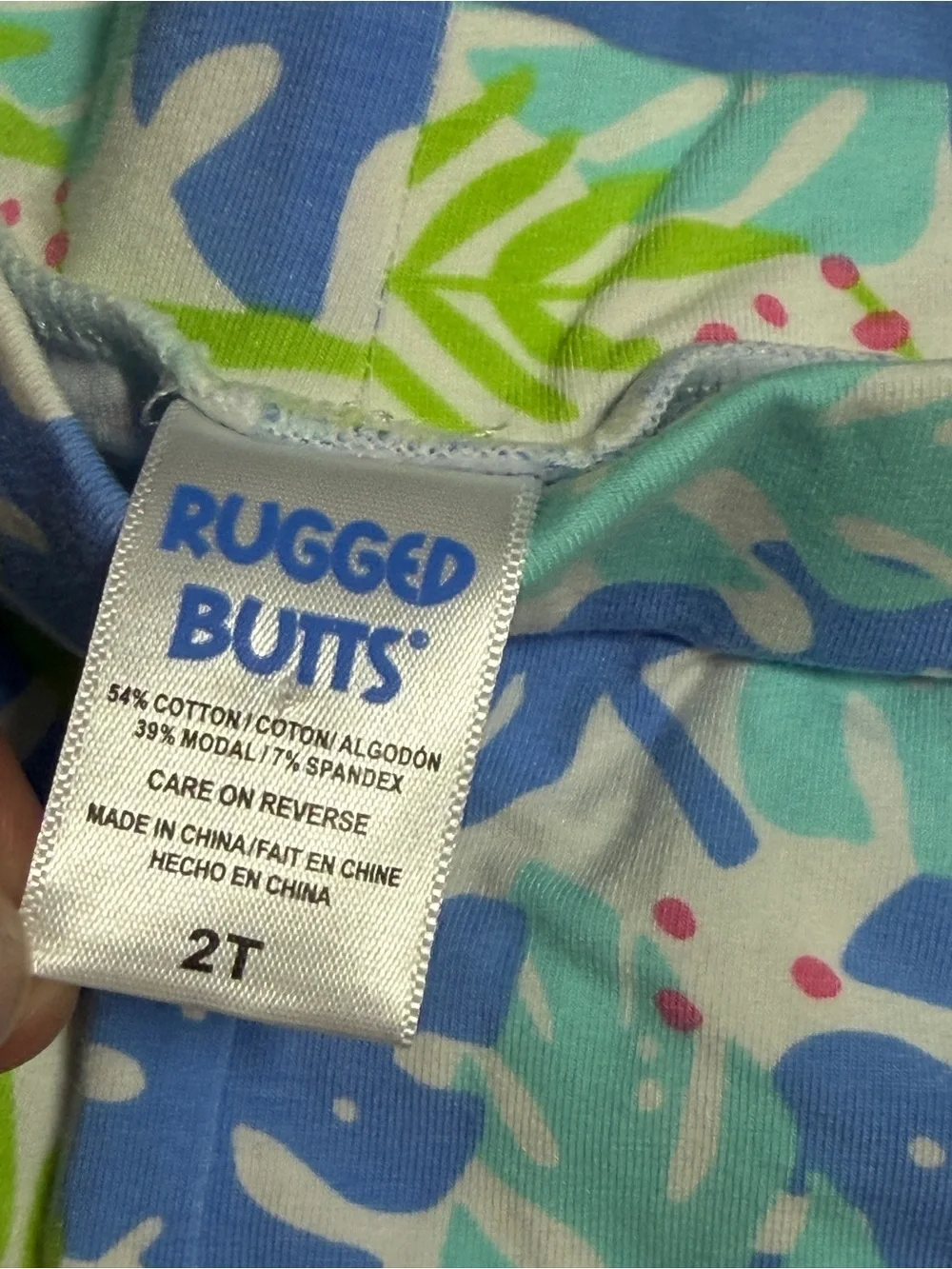 RuggedButts Toddler Boys 2T Crocodile T-Shirt & Tropical Shorts Outfit Set